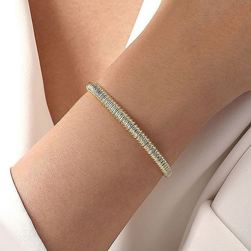 Gabriel & Co. Bracelets 14K Yellow Gold Open Bangle